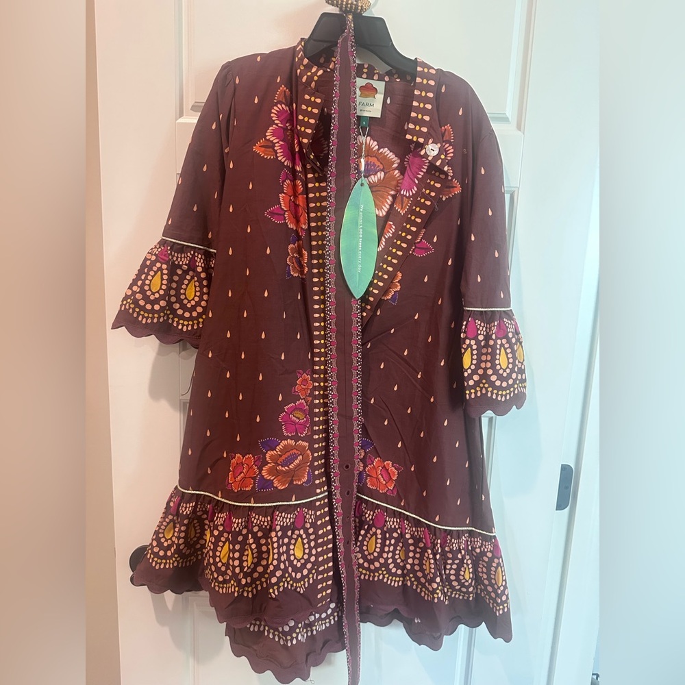 FARM Rio Vibrant Floral Dress NWT